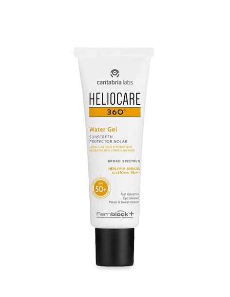 heliocare 360 sunscreen water gel.